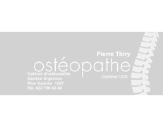Ostéopathe Eaux-Vives Urgences Pierre THIRY dipl.cds, Osteopath, Eaux-vives genève, rive, terrassière 