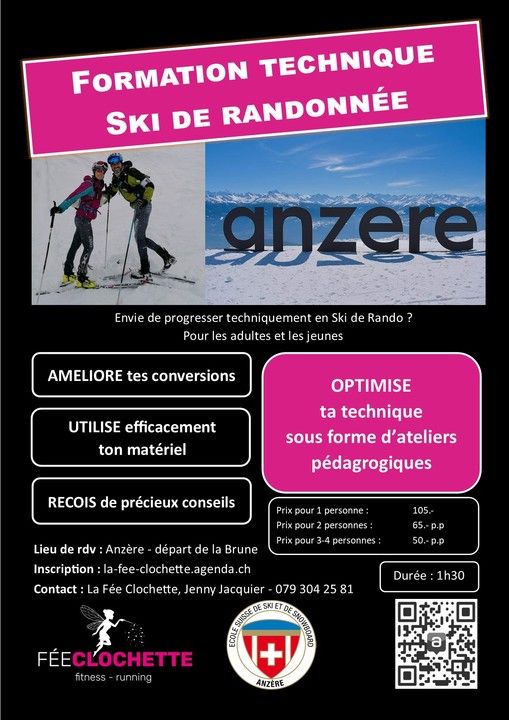 Cours formation ski rando 2024 2025 anzere